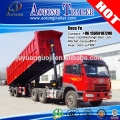 2 axles dump vehicle truck , self unloading rear tipper semi trailer for sale